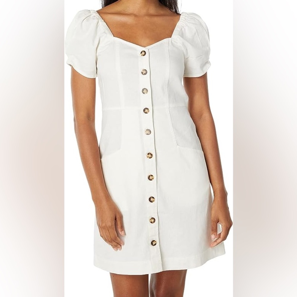 Madewell Linen Blend Dress 🤍 in white